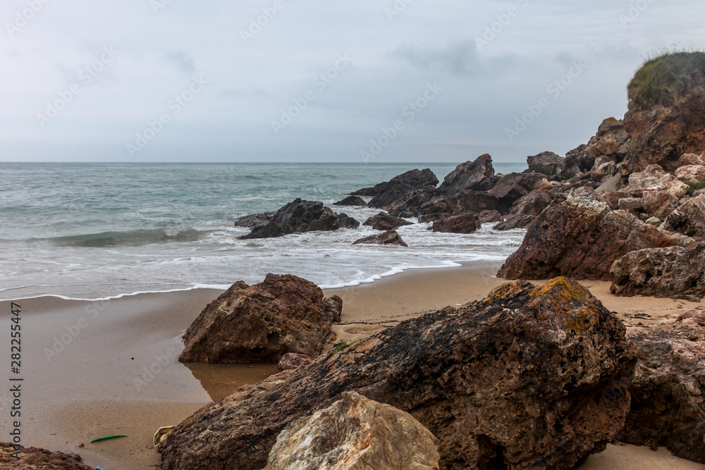 Rocks on the beach of northern Spain