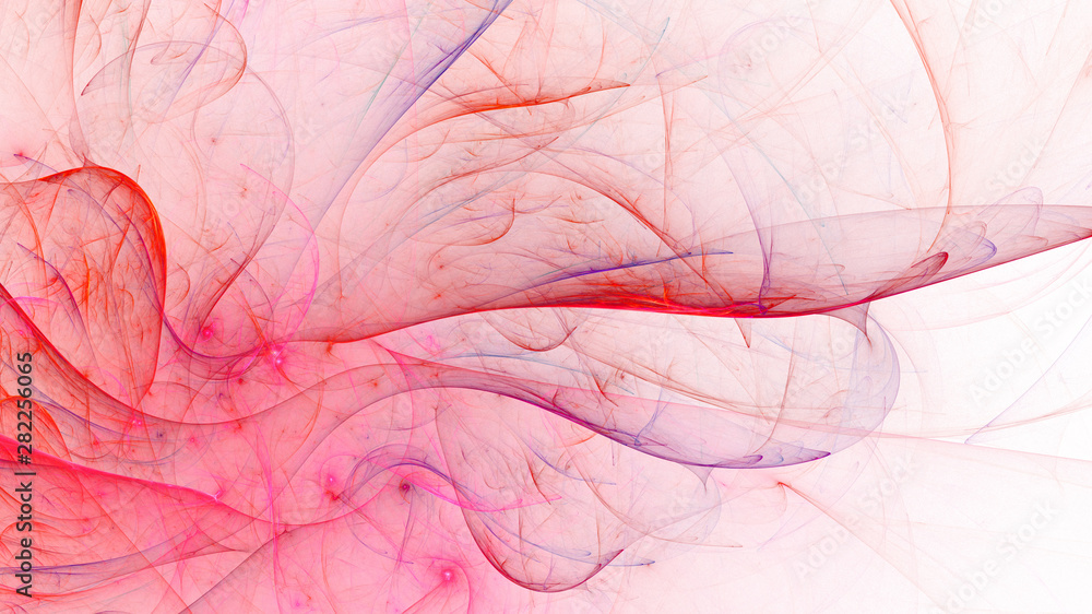 Fototapeta premium 3D rendering abstract white fractal light background