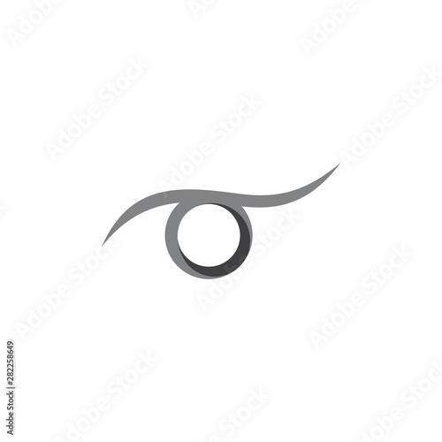 abstract eye curves flow logo vector