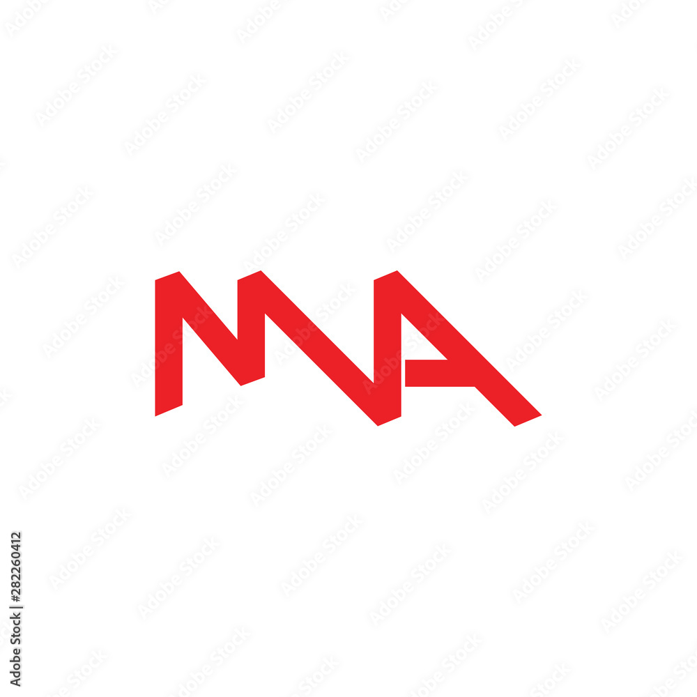 letter ma simple line logo vector letter ma simple line logo vector