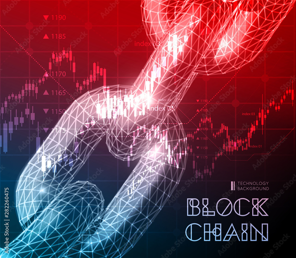 Realistic chain made from line and dot connection. Triangular design