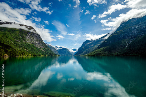 lovatnet lake Beautiful Nature Norway. © Andrei Armiagov