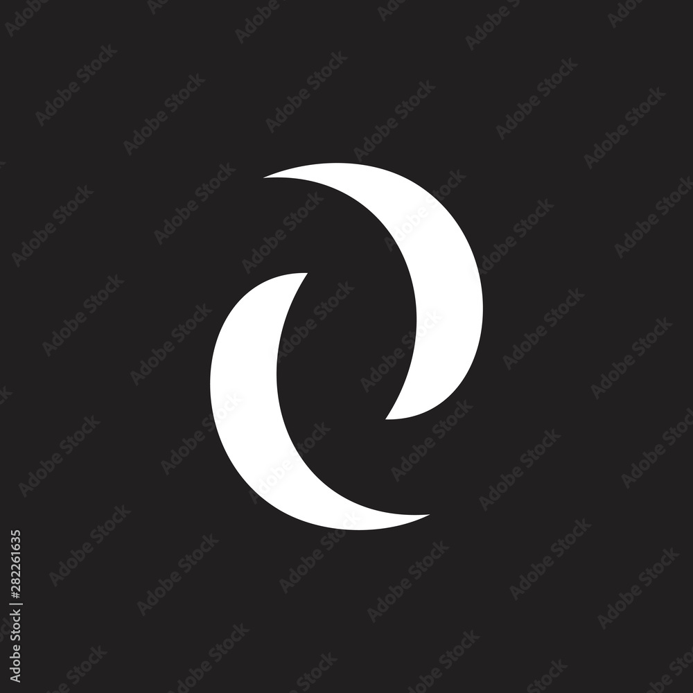 two curves simple motion circle geometric logo vector two curves simple motion circle geometric logo vector