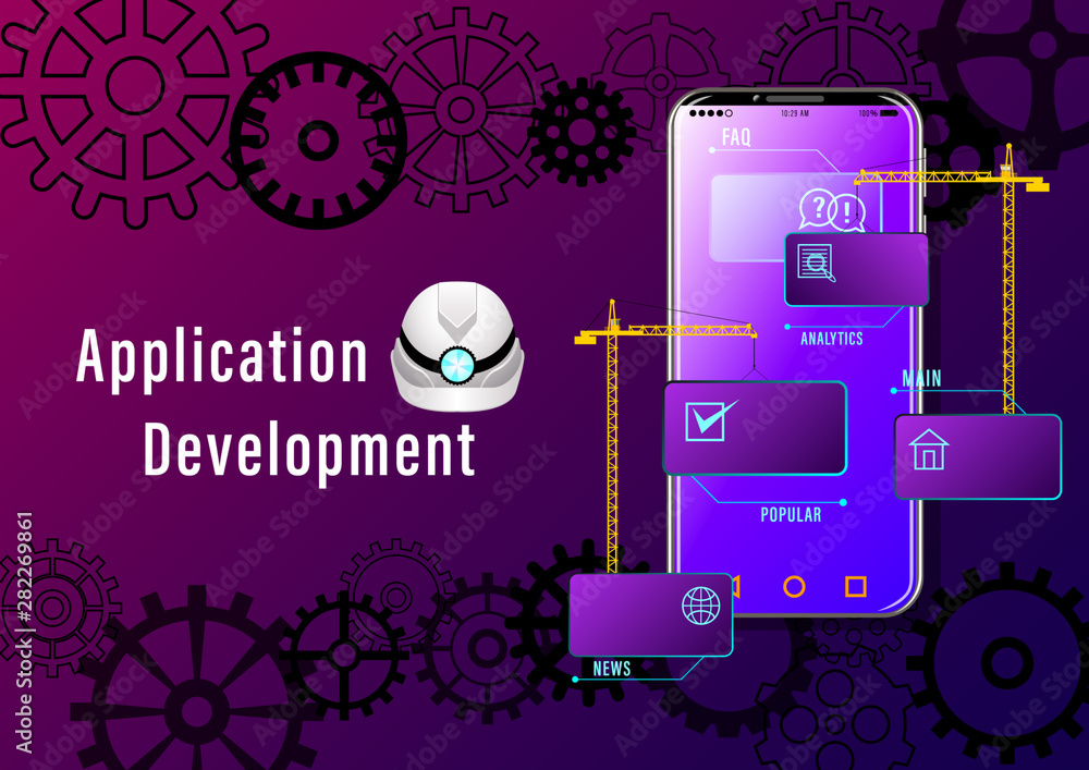 Obraz premium Application Development banner