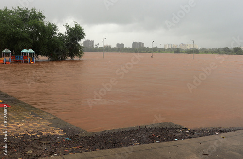 Photography Flooded area near river