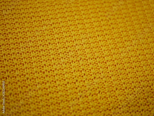 knitting yellow woolen thread