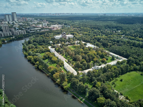 The Estate Of The Romanovs In Izmailovo. Moscow, Russia. Aerial panoramic drone view