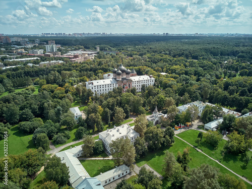 The Estate Of The Romanovs In Izmailovo. Moscow, Russia. Aerial panoramic drone view photo