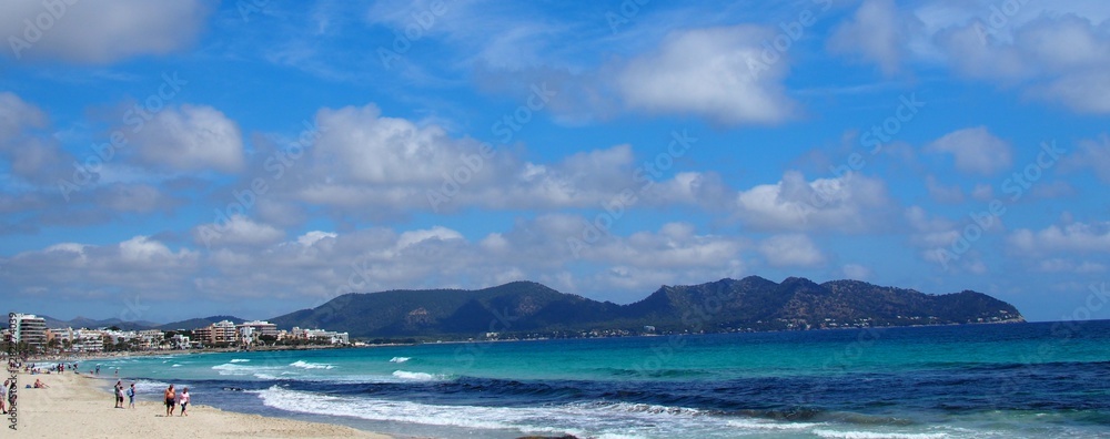 Panorama Strand und Meer mediterran