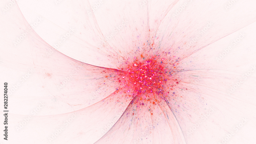 Obraz premium 3D rendering abstract white fractal light background