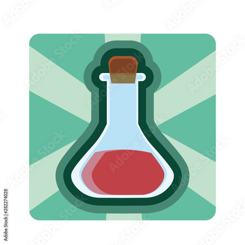 Vector cute potion icon colorful isolated