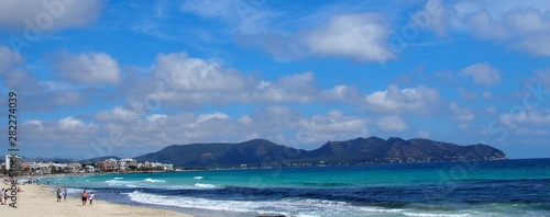 Panorama Strand und Meer mediterran
