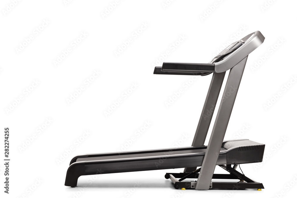 Studio shot of a professional treadmill with incline Studio shot of a professional treadmill with incline