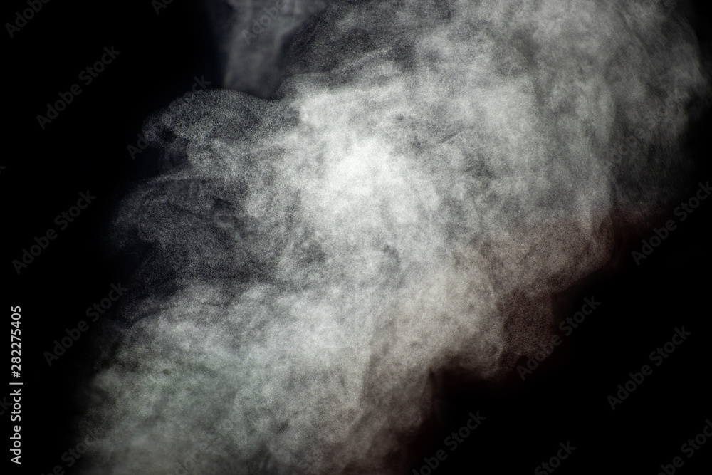 Light flow of smoke on a black background Light flow of smoke on a black background