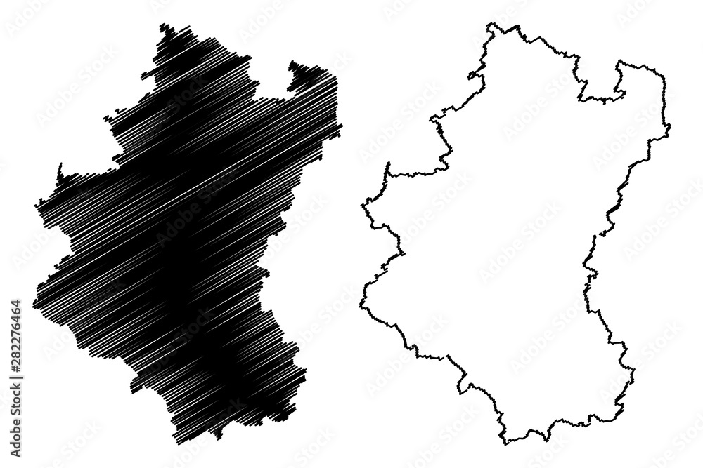 Luxembourg Province (Kingdom of Belgium, Provinces of Belgium, Walloon Region) map vector illustration, scribble sketch Belgian Luxembourg map