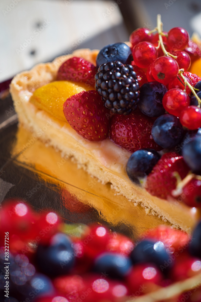 Shortcake with blueberries, strawberries and currants Shortcake with blueberries, strawberries and currants