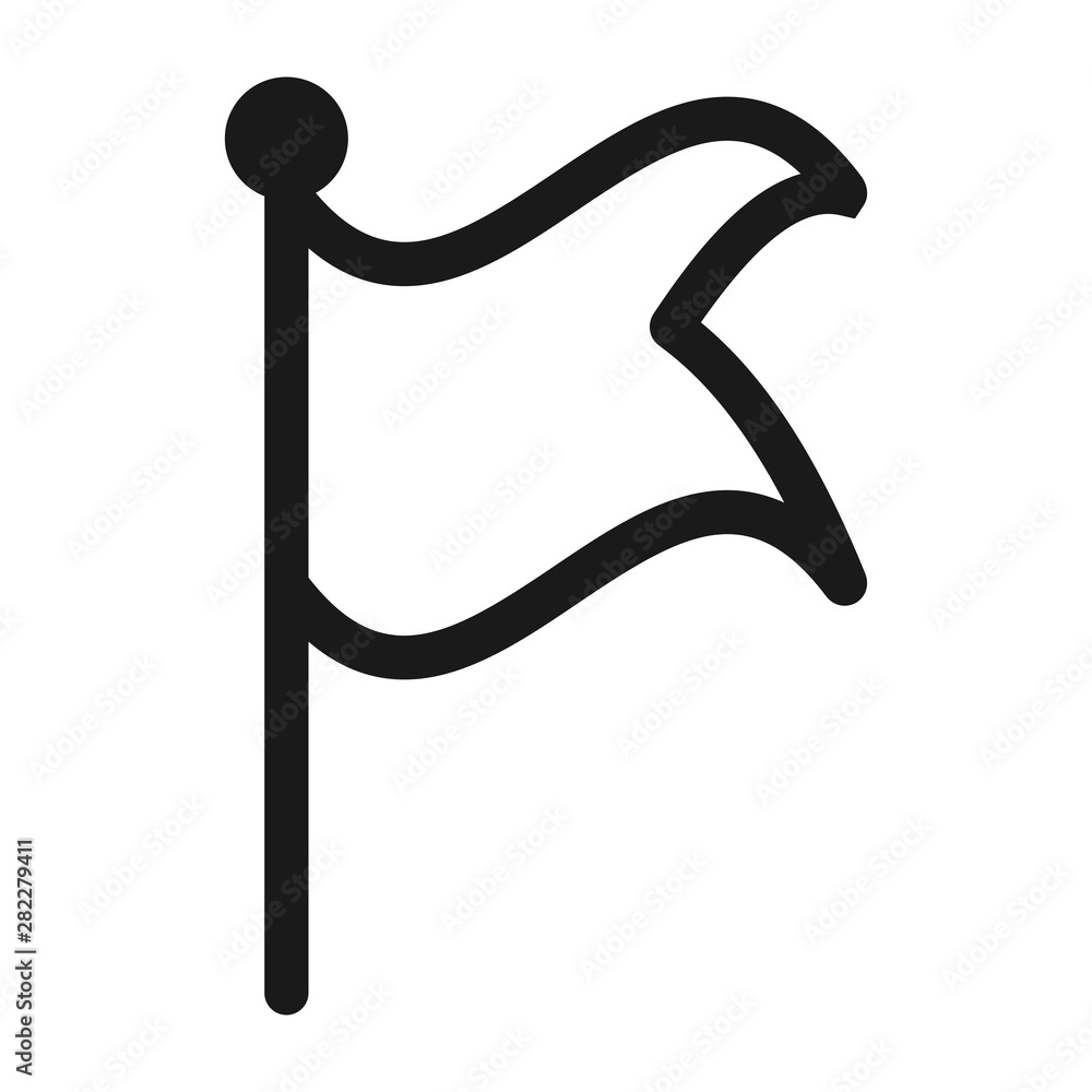 flag - minimal line web icon. simple vector illustration. concept for infographic, website or app. flag - minimal line web icon. simple vector illustration. concept for infographic, website or app.
