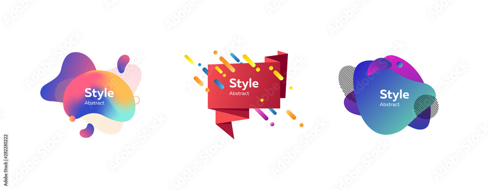 Abstract colorful banners set Abstract colorful banners set