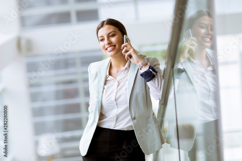 Pretty young business woman...