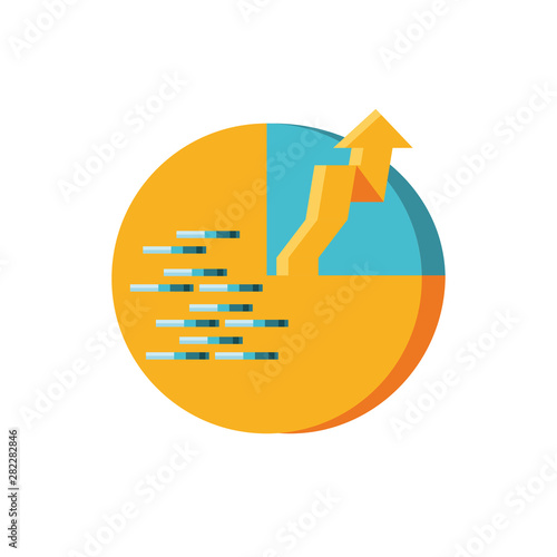 statistical graphics circular isolated icon
