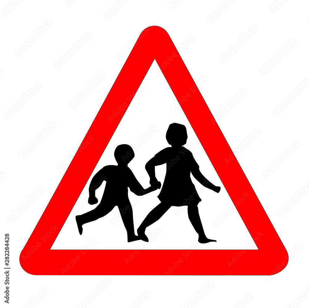Children Traffic Sign Isolated Children Traffic Sign Isolated
