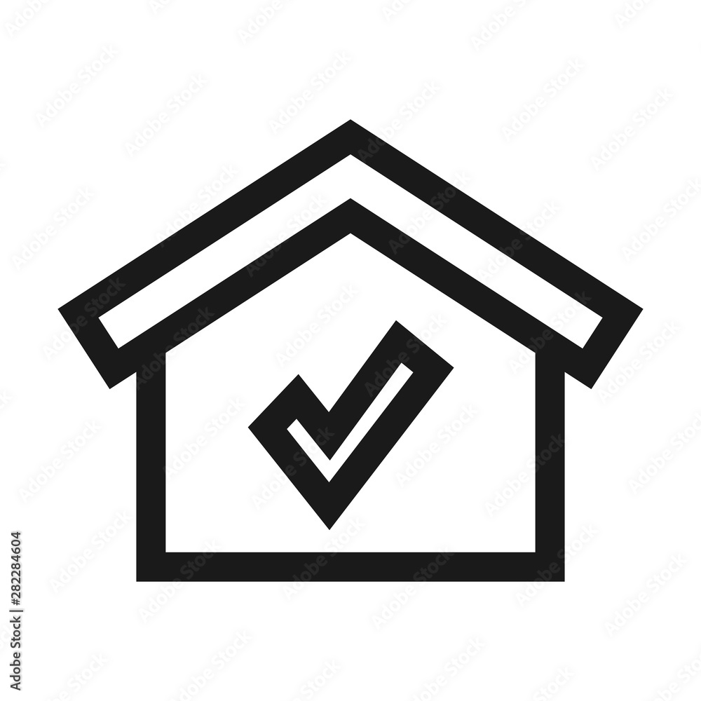 home, house, estate - minimal line web icon. simple vector illustration. concept for infographic, website or app.