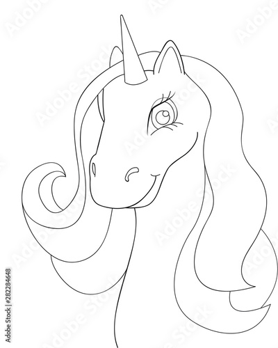 Cute unicorn head