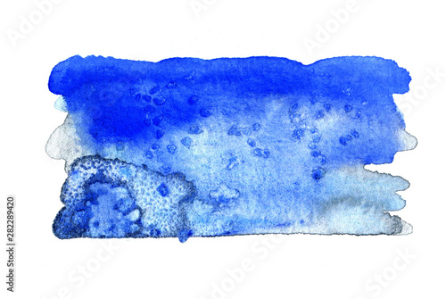 Blue watercolor brush stroke abstract texture