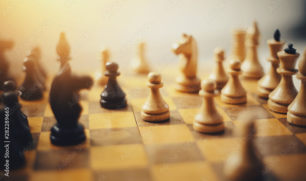 Chess pieces on the Board. Chess pieces on the Board.
