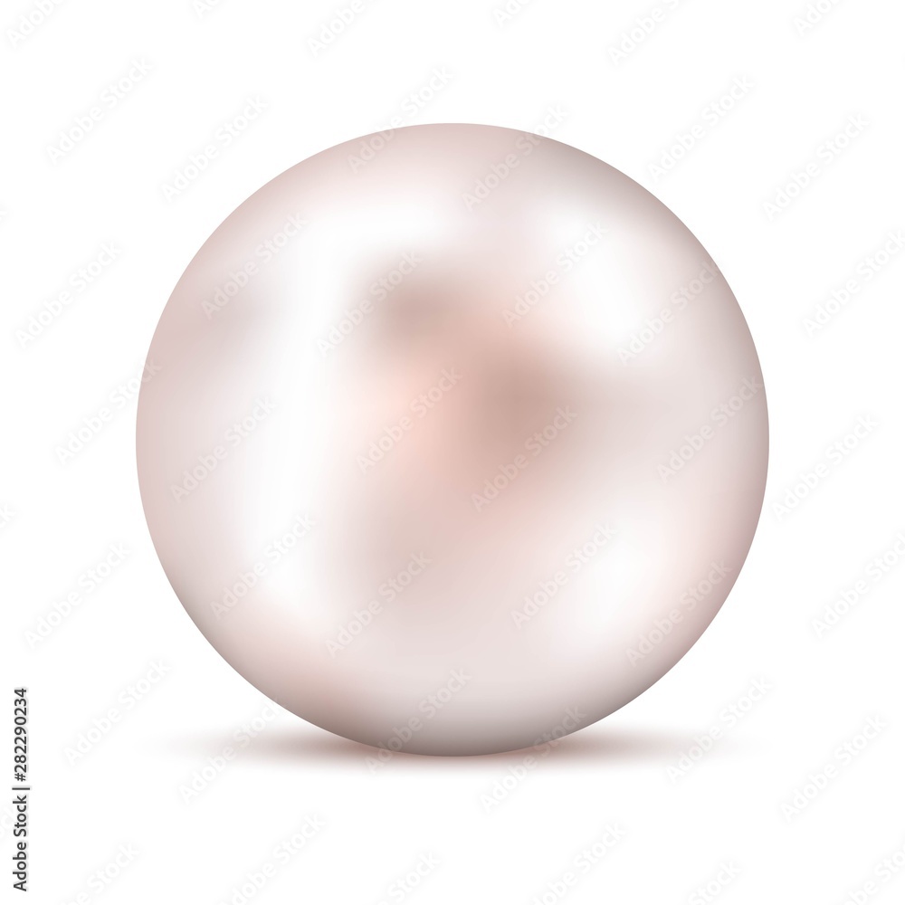 Realistic white pink pearl with shadow. Shiny oyster pearl for luxury accessories. Sphere shiny sea pearl. Template design for jewerly store or website. Realistic white pink pearl with shadow. Shiny oyster pearl for luxury accessories. Sphere shiny sea pearl. Template design for jewerly store or website.