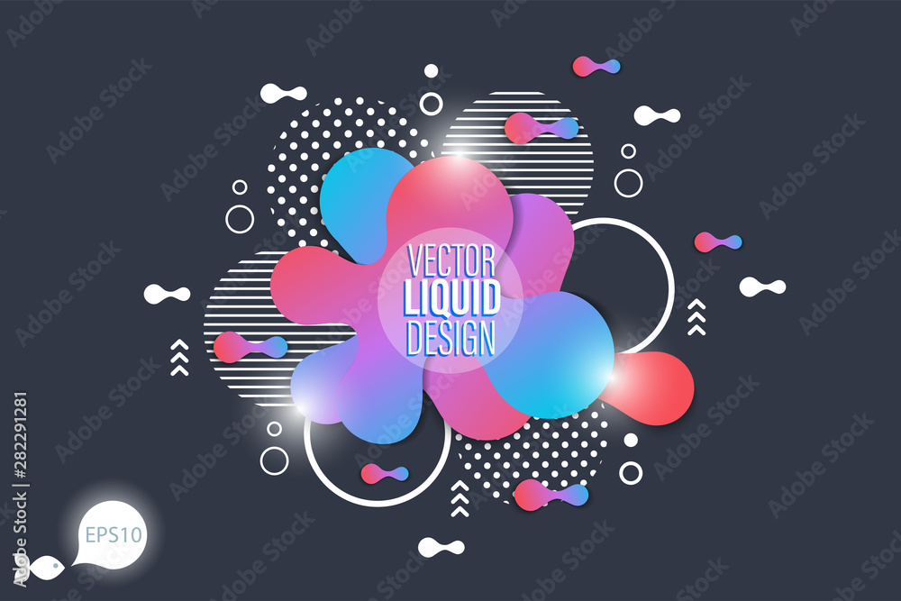 The modern vector liquid form design elements The modern vector liquid form design elements