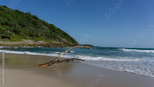  the edge of the island and the sand beach