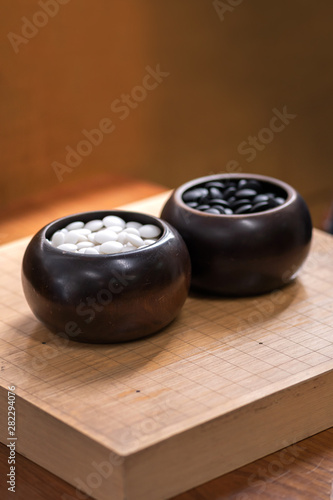 igo - it's Chinese board game with black and white stone photo