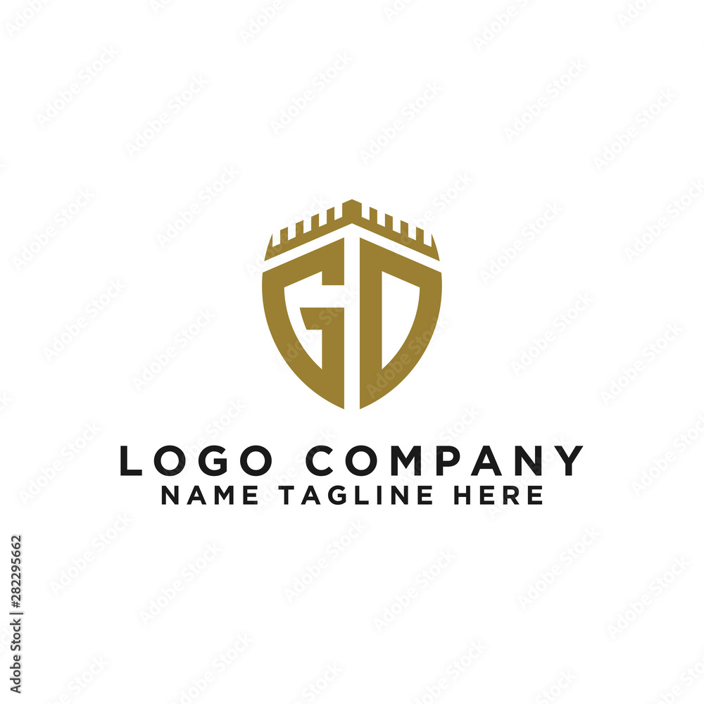 Fototapeta premium Inspiring company logo designs from the initial letters GD logo icon. -Vectors