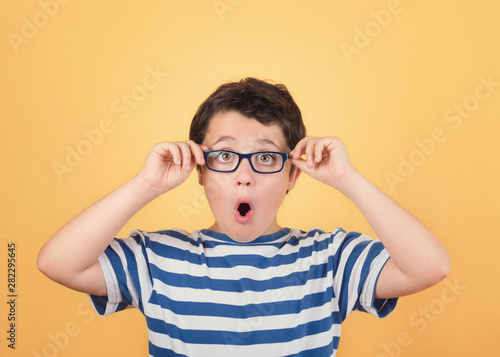 Portrait of child with eyeglasses