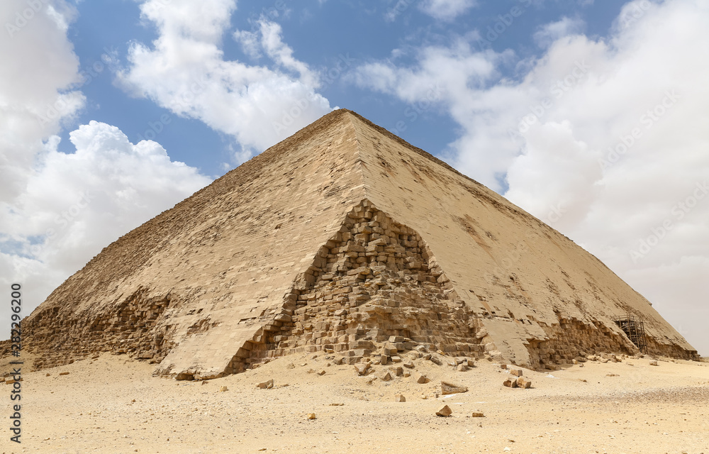 Bent Pyramid in Necropolis of Dahshur, Cairo, Egypt Bent Pyramid in Necropolis of Dahshur, Cairo, Egypt