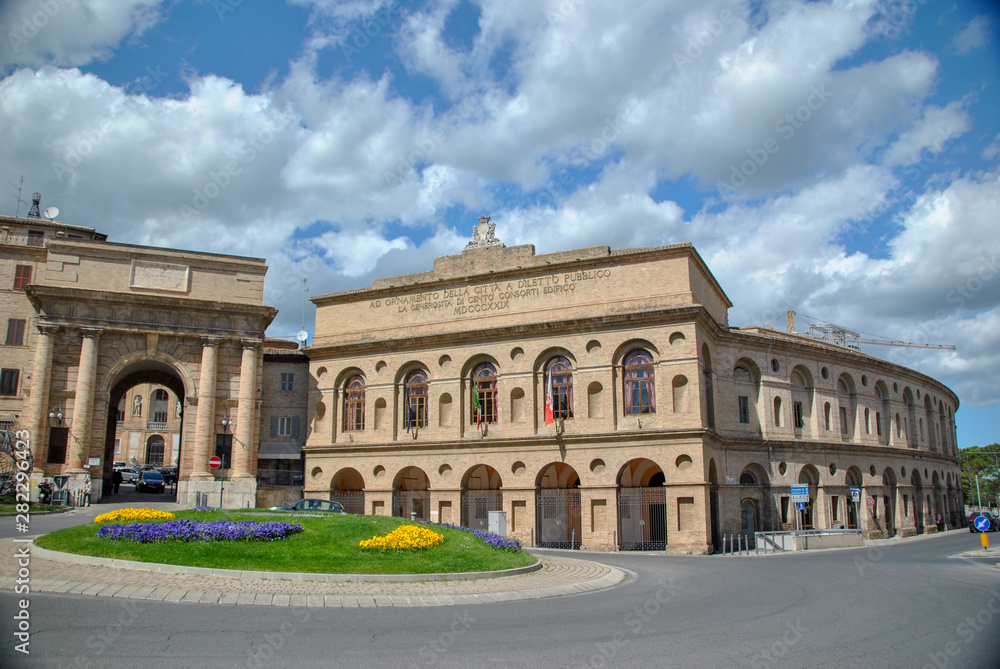 Sferisterio theatre in Macerata In Italy