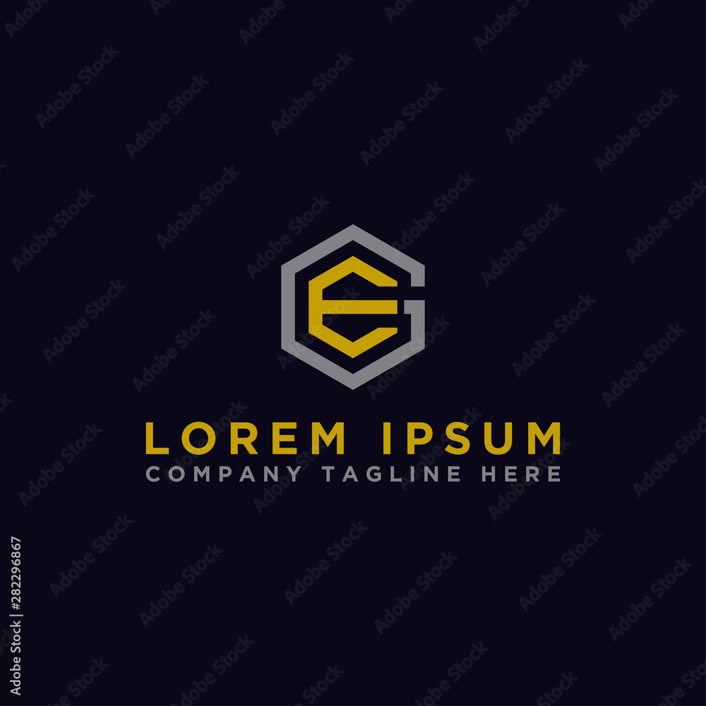 Fototapeta premium Inspiring company logo designs from the initial letters of the GE logo icon. -Vectors