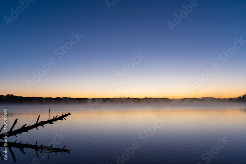 Sunrise Fog on the Lake