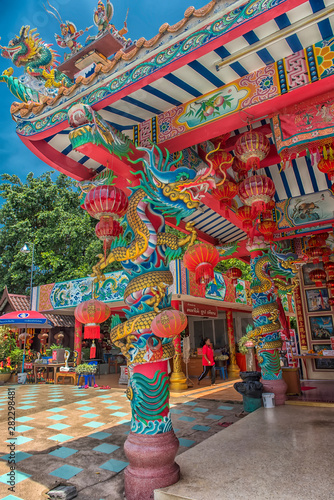 At Wat Saman Rattanaram in Chachoengsao, there is a giant Reclining Ganesha which is said to be the biggest in Thailand photo