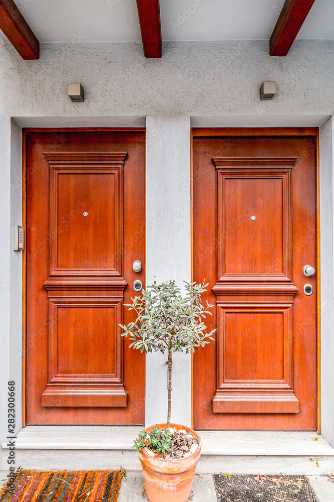 Two wooden doors Two wooden doors