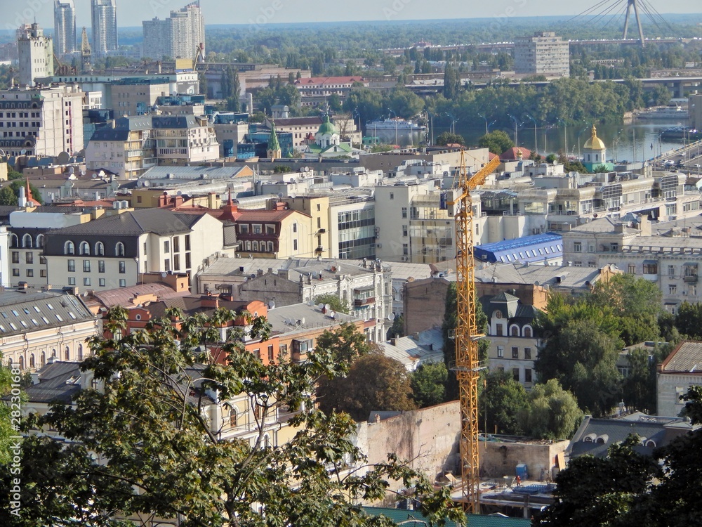 View of Kiev from the observation deck.