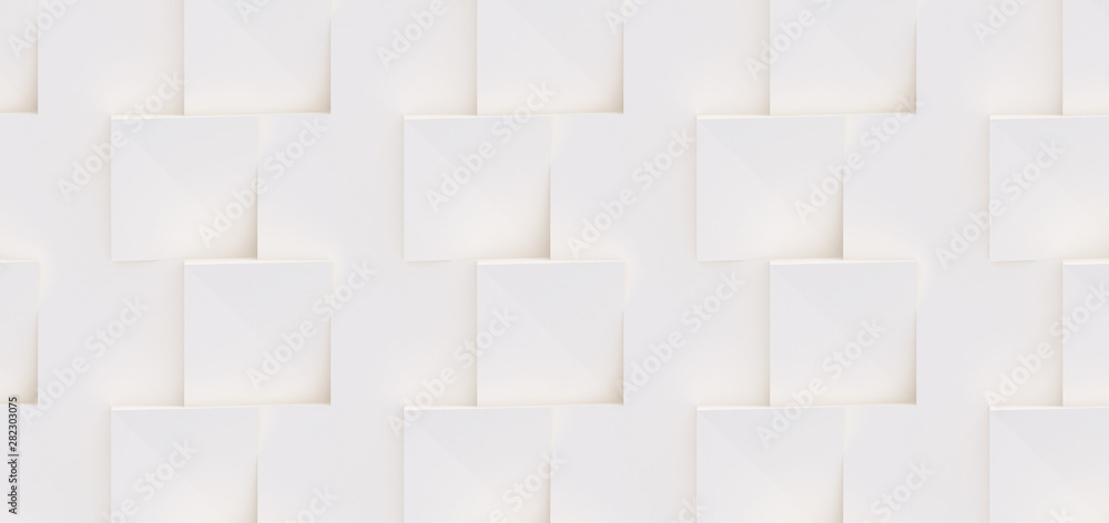 3D pattern made of white and beige geometric shapes, creative background or wallpaper surface made of light and shadow. Futuristic seamless decorative abstract texture design, simple graphic elements 3D pattern made of white and beige geometric shapes, creative background or wallpaper surface made of light and shadow. Futuristic seamless decorative abstract texture design, simple graphic elements