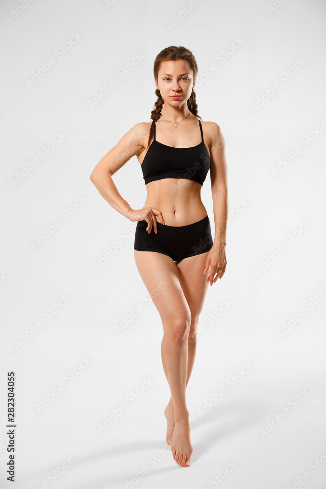 Fototapeta premium athletic girl with a slim body