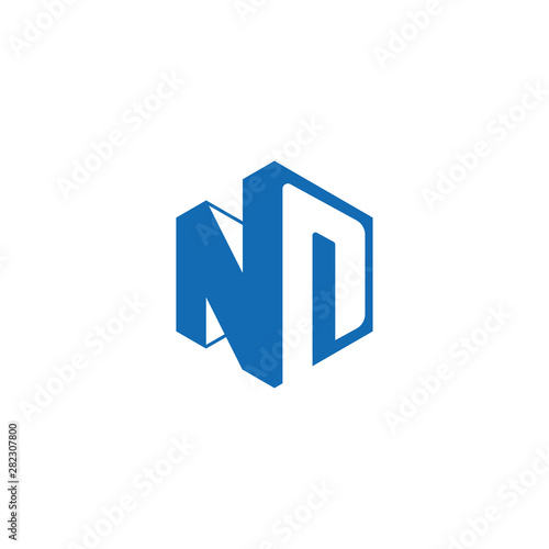 lines that make up the letter n logo template