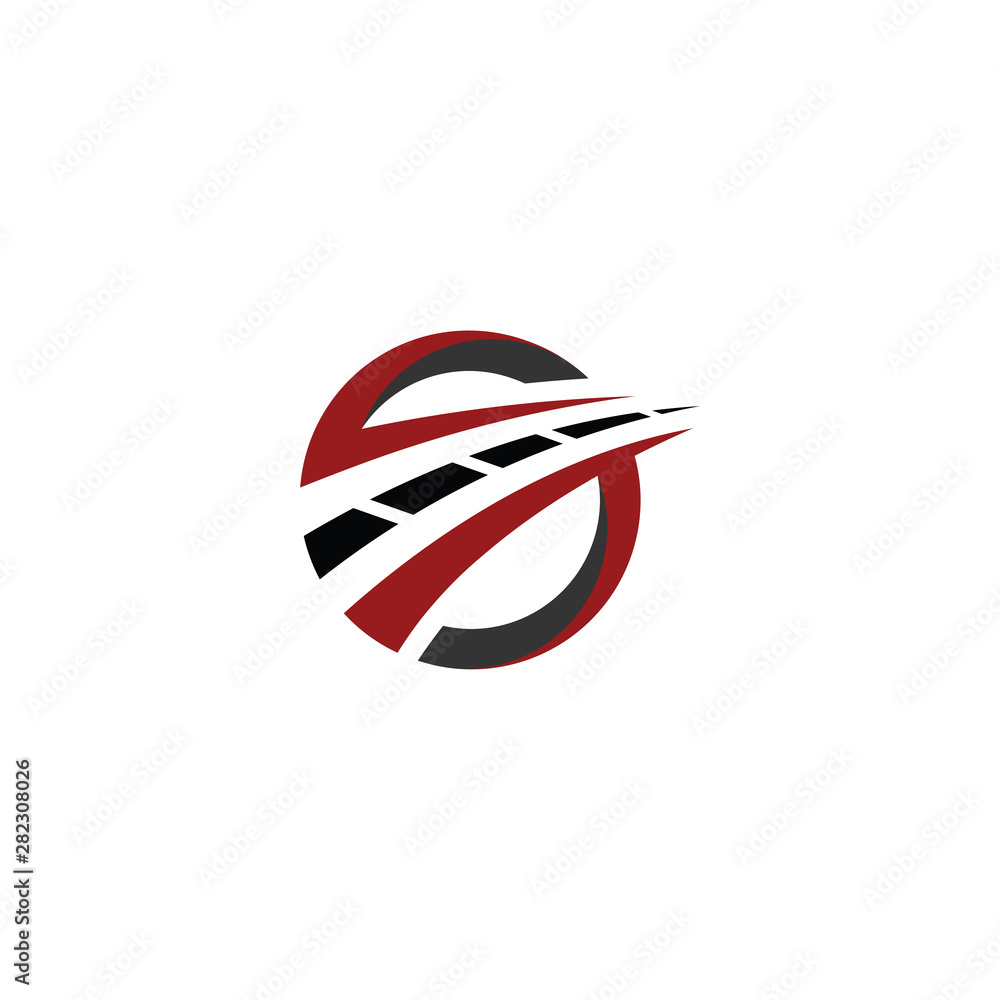 path asphalt road street highway vector logo Stock Vector | Adobe Stock