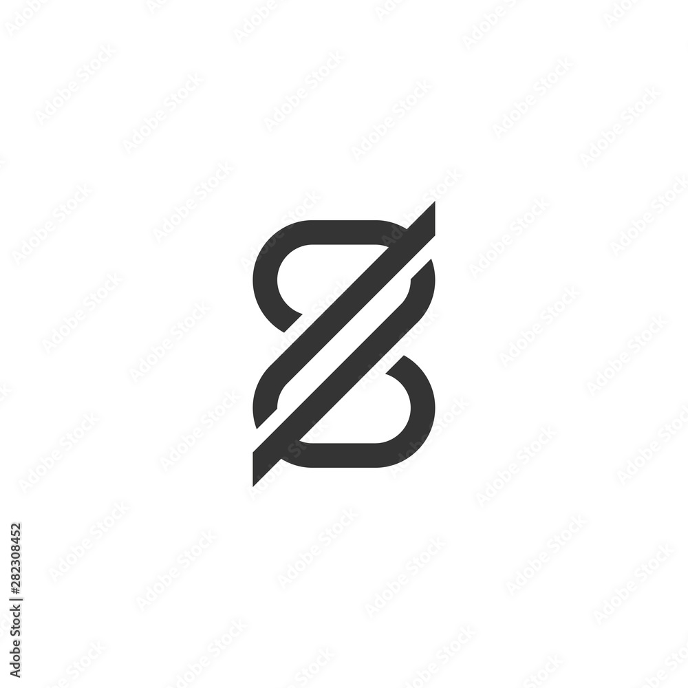 lines that make up the letter b logo template lines that make up the letter b logo template