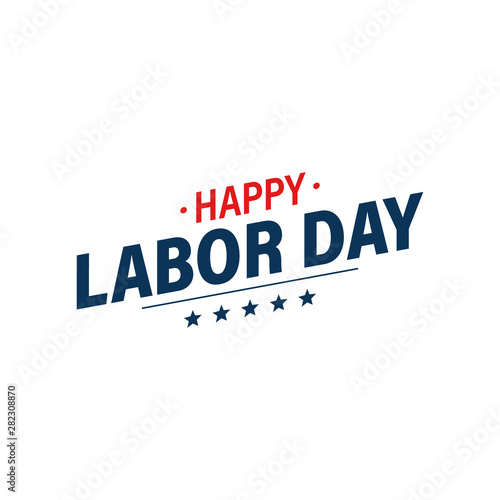 Labor day holiday banner. Happy labor day greeting card. USA flag. United States of America. Work, job. Vector illustration.