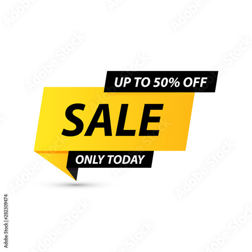 Sale tag. Special offer, big sale, discount, best price, mega sale banner. Shop or online shopping. Sticker, badge, coupon, store. Vector Illustration.