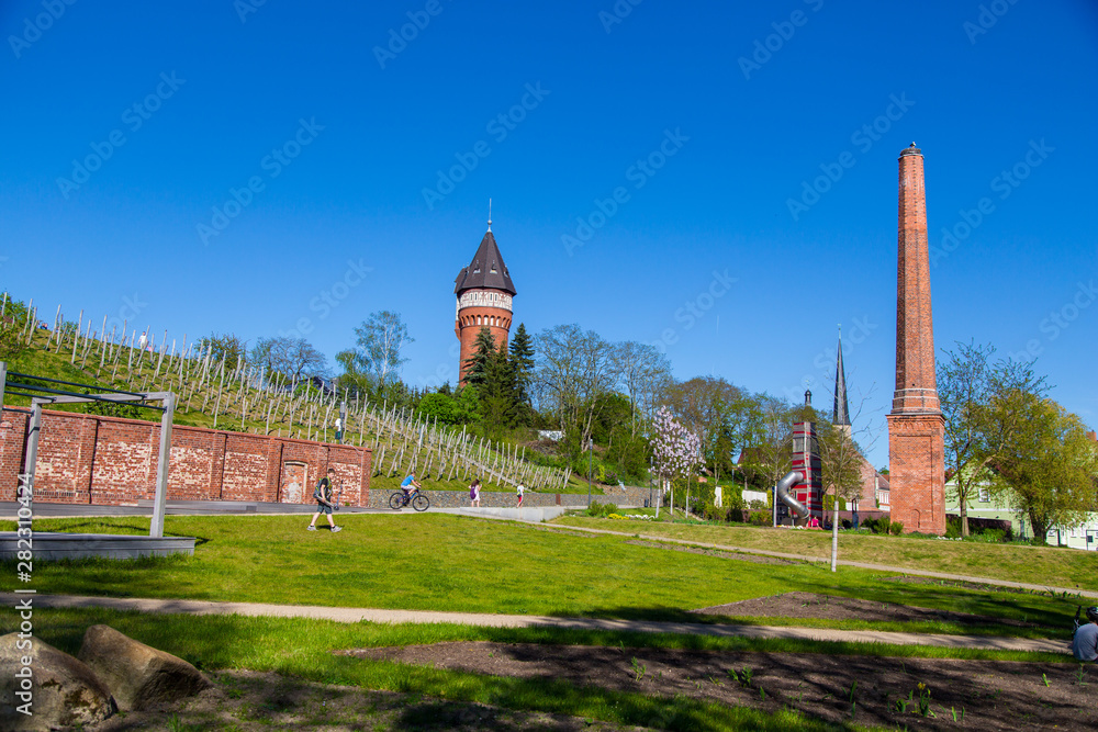 Fototapeta premium Wasserturm in Burg bei Magdeburg, Am Weinberg